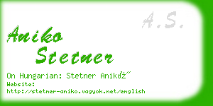 aniko stetner business card